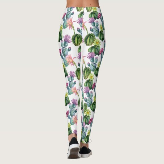 Cacti Art Pattern Leggings (Rückseite)