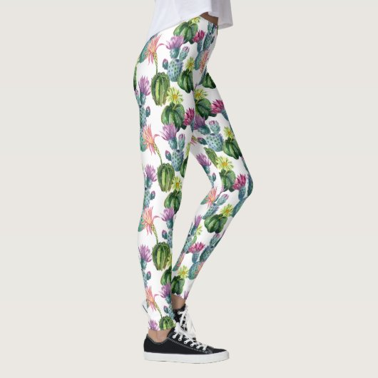 Cacti Art Pattern Leggings (Rechts)
