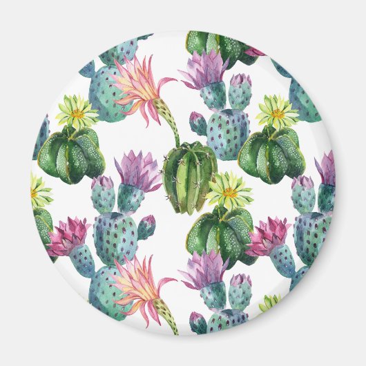 Cacti Art Pattern Magnet (Vorne)