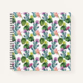 Cacti Art Pattern Notizbuch (Vorderseite)