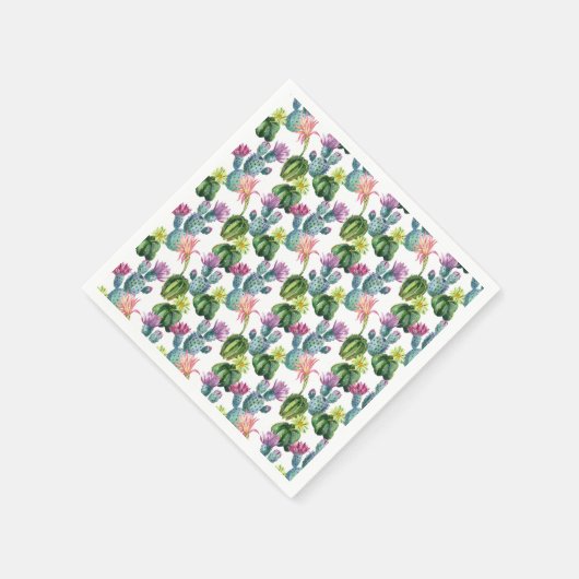 Cacti Art Pattern Serviette (Ecke)