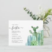 Cacti Bachelorette Wochenende Party mit Anreise Einladung (Stehend Vorderseite)