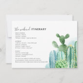 Cacti Bachelorette Wochenende Party mit Anreise Einladung (Rückseite)