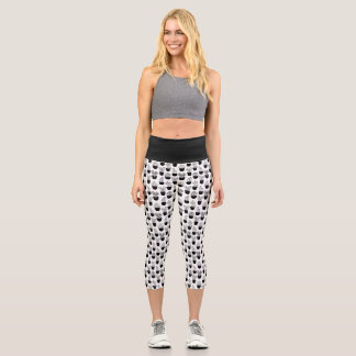 Cacti Black Line Kunst, Dichtung und Musik Capri Leggings