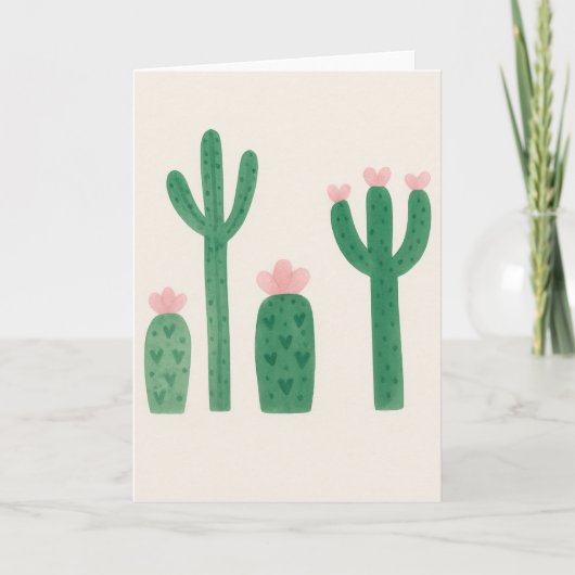 Cacti Blank Greeting Karte (Vorderseite)