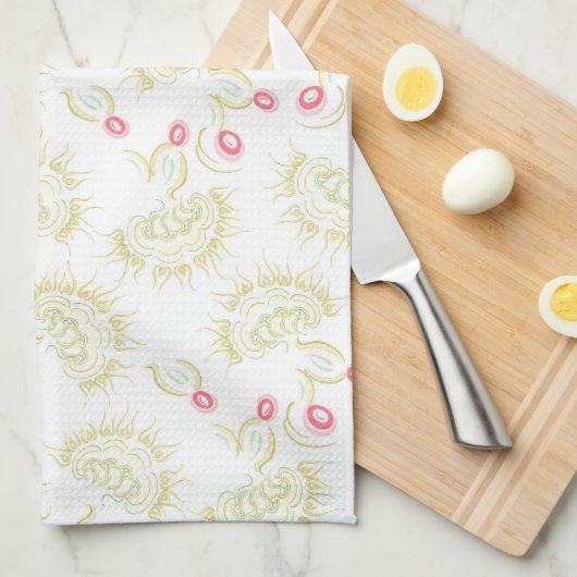 Cacti-Blume Geschirrtuch (Viertel Falte)