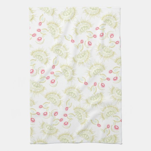 Cacti-Blume Geschirrtuch (Vertikal)