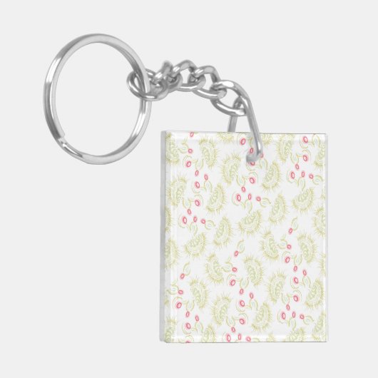 Cacti-Blume Schlüsselanhänger (Vorderseite links)