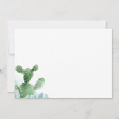 Cacti Botanical Succulent Couples Kinderdusche Einladung (Rückseite)