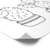 Cacti - Cactus Pflanze - Farbseiten Poster (Ecke)