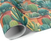 Cacti Cactus Pflanze Geschenkpapier (Rolleneckpunkt)