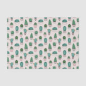 Cacti Cactus succulent Pattern Seidenpapier (Vorderseite)