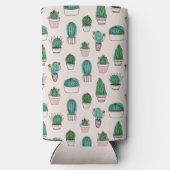 Cacti Cactus succulent Pattern Selters Dosenkühler (Rückseite)
