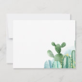 Cacti Couples Baby Dusche Aquarellschrift Einladung (Rückseite)