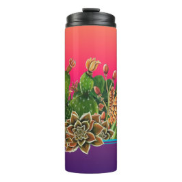Cacti Design Thermal Tumbler Thermosbecher
