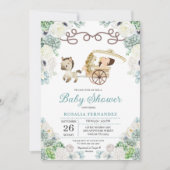 Cacti Floral Mexican Baby Girl Charra Baby Dusche Einladung (Vorderseite)