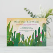 Cacti Garden Mouncement Card Ankündigung (Stehend Vorderseite)