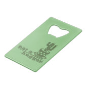 Cacti Kein lustiges Sprichwort Geldbeutel Flaschenöffner (Vorderseite Schrägansicht)