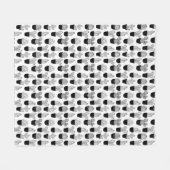 Cacti Line Art kleines Muster Fleecedecke (Vorderseite (Horizontal))