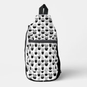 Cacti Line Art Muster Crossbody Bag (Vorderseite)