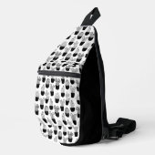 Cacti Line Art Muster Crossbody Bag (Rechte Ecke)