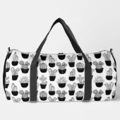Cacti Line Art Muster Große Duffle Bag (Vorderseite)