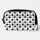 Cacti Line Art Muster Waschbeutel (Vorderseite)