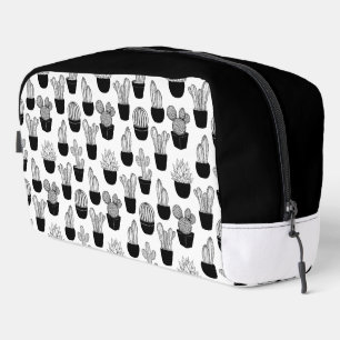 Cacti Line Art Muster Waschbeutel