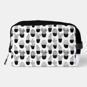 Cacti Line Art Muster Waschbeutel (Rückseite)