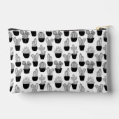 Cacti Line Art Muster Zubehörtasche (Rückseite)