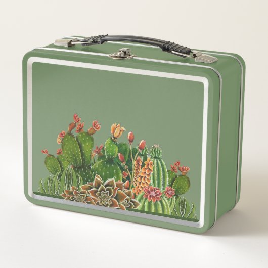 Cacti Metal Lunchbox (Vorderseite)