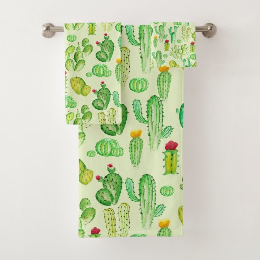 Cacti-Muster Badhandtuch Set (Insitu)