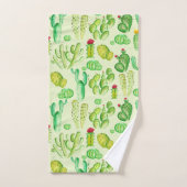Cacti-Muster Badhandtuch Set (Handtuch)