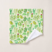 Cacti-Muster Badhandtuch Set (Waschlappen)