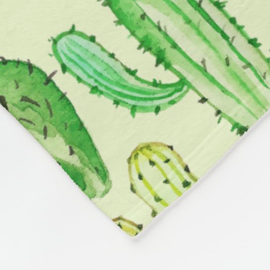 Cacti-Muster Fleecedecke (Ecke)