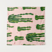 Cacti nahtlos Muster Aquarell. Kakteen in Blogs Wandteppich (Vorderseite (Horizontal))