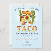 Cacti No time for Siesta First Fiesta 1. Geburtsta Einladung (Vorderseite)