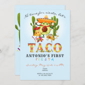 Cacti No time for Siesta First Fiesta 1. Geburtsta Einladung (Vorne/Hinten)