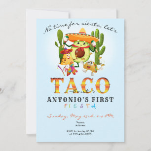 Cacti No time for Siesta First Fiesta 1. Geburtsta Einladung