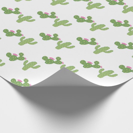 Cacti-Party Geschenkpapier (Ecke)
