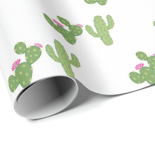 Cacti-Party Geschenkpapier (Rolleneckpunkt)