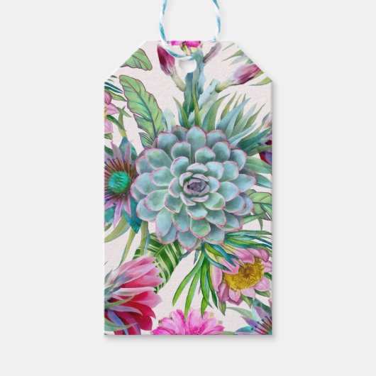 Cacti Pattern Geschenkanhänger (Vorderseite)