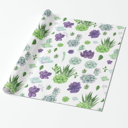 Cacti Pattern Geschenkpapier (Ungerollt)