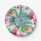 Cacti Pattern Pappteller (Vorderseite)