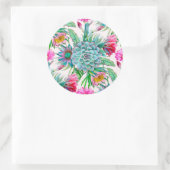 Cacti Pattern Runder Aufkleber (Tasche)