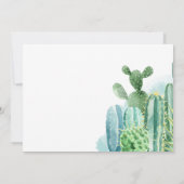 Cacti Pflanze Botanische Schrift Moderne Babydusch Einladung (Rückseite)
