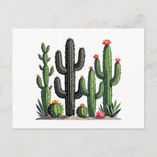 Cacti Postkarte