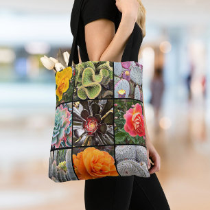 Cacti Rose Blume Fotografie Collage Modern Bold Tasche