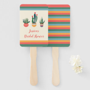 Cacti Succulent Brautparty Handfan Fächer