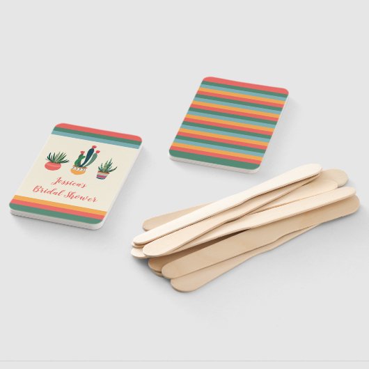 Cacti Succulent Brautparty Handfan Fächer (Non-assembled)